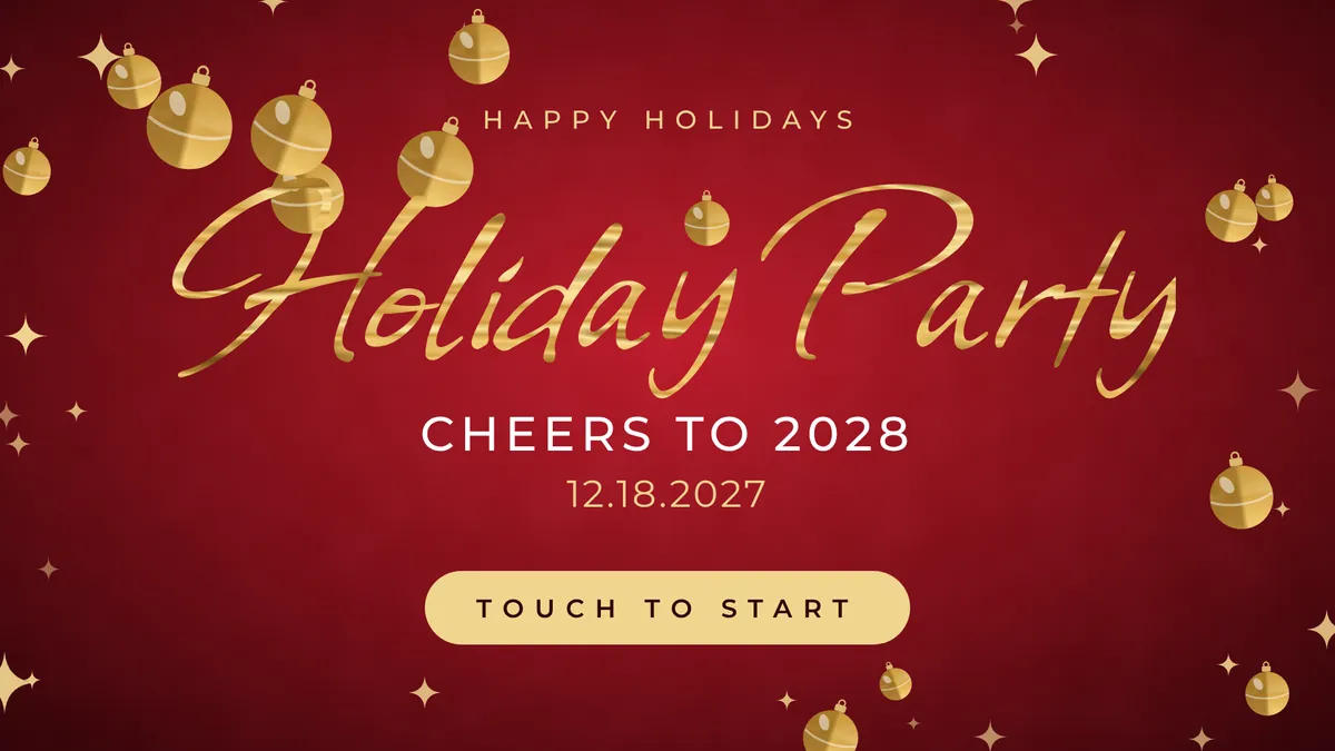 Red Velvet Ornaments photo booth start screen